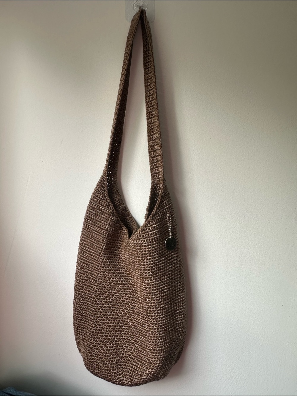The Sak Brown Crochet Shoulder Bag